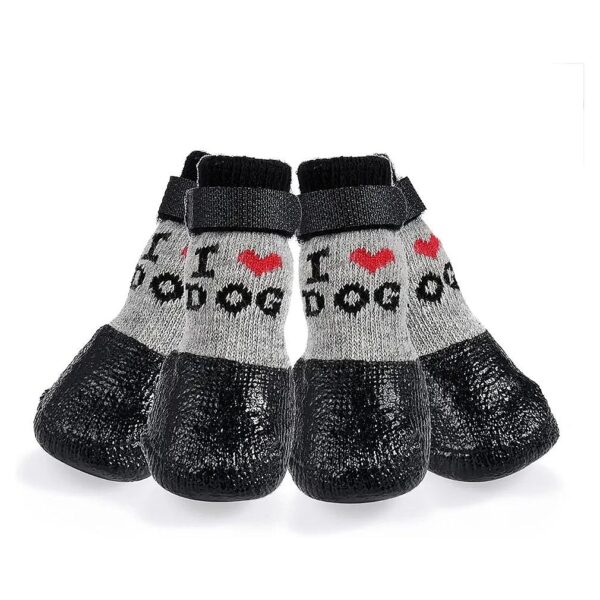 Waterproof Anti-Slip Paw Protector Socks for Small Dogs with Adjustable Straps