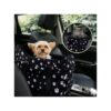 Waterproof Black Cotton Console Dog Car Seat for Small Dogs Under 15 Pounds