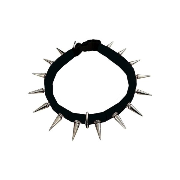 Waterproof Black Dog Collars with Spikes for Large Breeds Adjustable Pet Collar