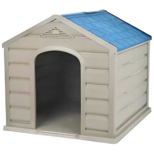 Waterproof Blue Plastic Dog House with Easy Assembly for Outdoor Use