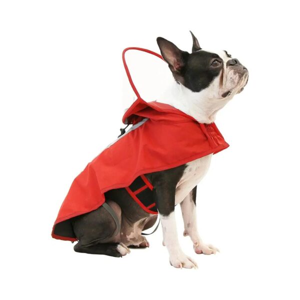 Waterproof Canine Coat with Adjustable Rain Cap and Chest Measurement 32-41 In