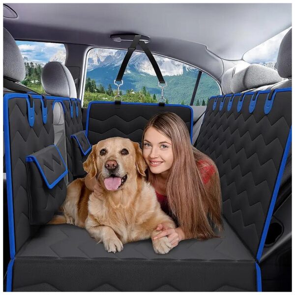 Waterproof Car Seat Cover for Dogs with Adjustable Straps and Seatbelt