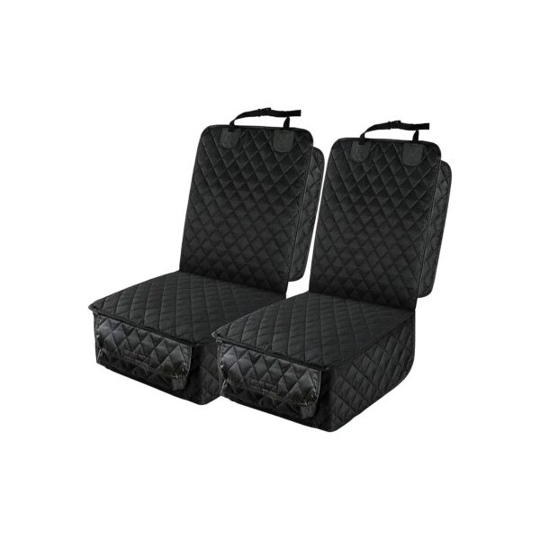 Waterproof Car Seat Cover for Front Seats, Universal Fit, Black, Nonslip Material