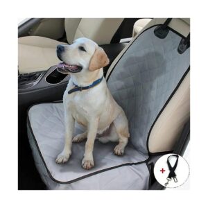 Waterproof Car Seat Cover for Pets Grey Universal Fit for Cars Trucks SUVs Vans