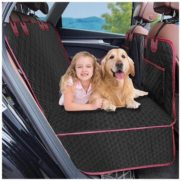 Waterproof Car Seat Cover with Extender for Dogs Up to 330lbs Suitable for Cars and SUVs