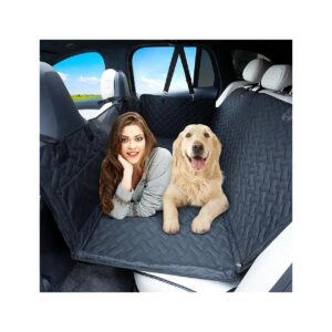 Waterproof Car Seat Extender for Large Dogs with Hard Bottom Back Seat Cover