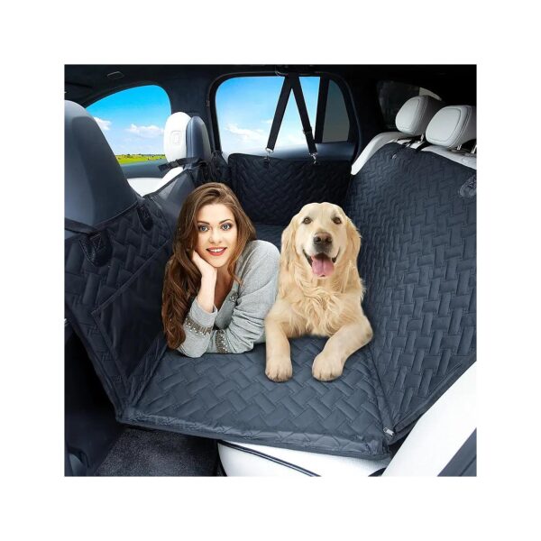 Waterproof Car Seat Extender for Large Dogs with Hard Bottom Back Seat Cover