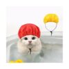 Waterproof Cat Shower Cap for Small Cats Ear Prevention Bathing Hat