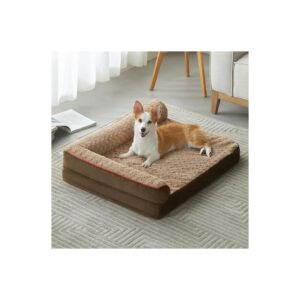 Waterproof Dog Bed with Nonskid Bottom and Orthopedic Foam for Large Dogs Comfort