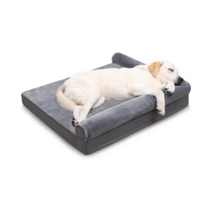 Waterproof Dog Bed with Orthopedic Egg Crate Foam and Removable Cover for Large Dogs