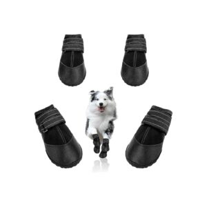 Waterproof Dog Boots for Small Medium Large Puppies with Anti-Slip Rubber Soles