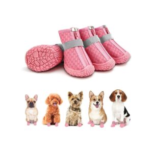 Waterproof Dog Boots for Small Puppies, Anti-Slip Paw Protector for Outdoor Walking