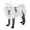 Waterproof Dog Boots with Reflective Strips for Small Dogs Adjustable Leggings Size 4