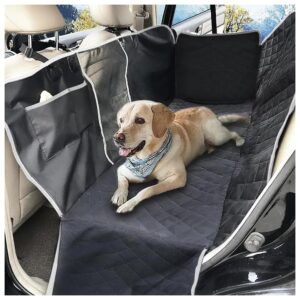 Waterproof Dog Car Seat Cover with Mesh Window for Back Seat Protection