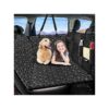 Waterproof Dog Car Seat Cover with Pockets and Adjustable Straps for Back Seat Black