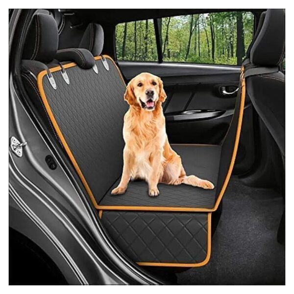 Waterproof Dog Car Seat Protector Cover with Mesh Window and Nonslip Surface for Pets