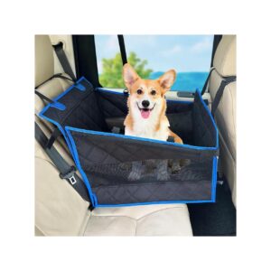 Waterproof Dog Car Seat Protector for Medium Dogs with Storage Pocket and Side Flap