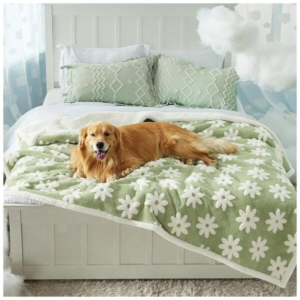 Waterproof Dog Cat Blanket for Large Pets with 3D Textured Cloud Pattern for Home Decor