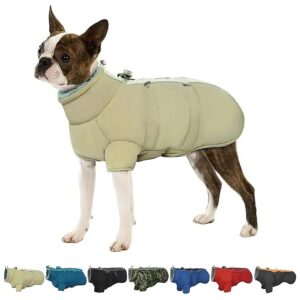 Waterproof Dog Coat for Small Dogs with Zip-Up Closure and Fleece Lining