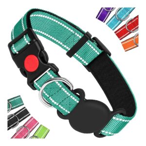 Waterproof Dog Collar for Medium Large Breed Dogs with AirTag Holder