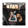 Waterproof Dog Hammock Back Seat Extender for Pet Travel Bed with Storage Pockets