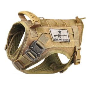 Waterproof Dog Harness with MOLLE System and Rubber Handle for Pet Dogs Training Hunting