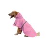 Waterproof Dog Raincoat XXL Adjustable Pet Poncho with Reflective Strip Pink