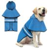 Waterproof Dog Raincoat for Large Dogs with Reflective Straps and Adjustable Fit