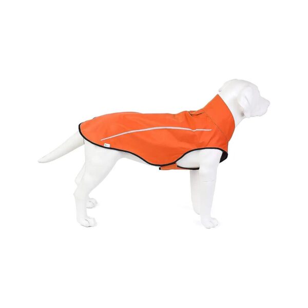 Waterproof Dog Raincoat with Easy Step in Closure Orange Medium