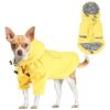 Waterproof Dog Raincoat with Hood and Adjustable Drawstring for Small and Medium Puppies