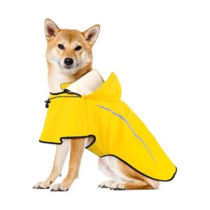 Waterproof Dog Raincoat with Reflective Strip for Medium Dogs Outdoor Play