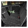 Waterproof Dog Seat Cover with Mesh Window and Storage Pocket for Universal Fit Vehicles