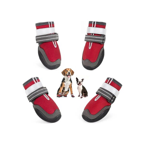 Waterproof Dog Shoes with Fleece Lined Soles for Small Medium Large Size Dogs