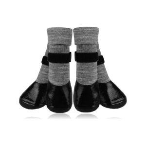 Waterproof Dog Socks Boots for Winter Outdoor Walks on Cold Pavement and Snowy Days