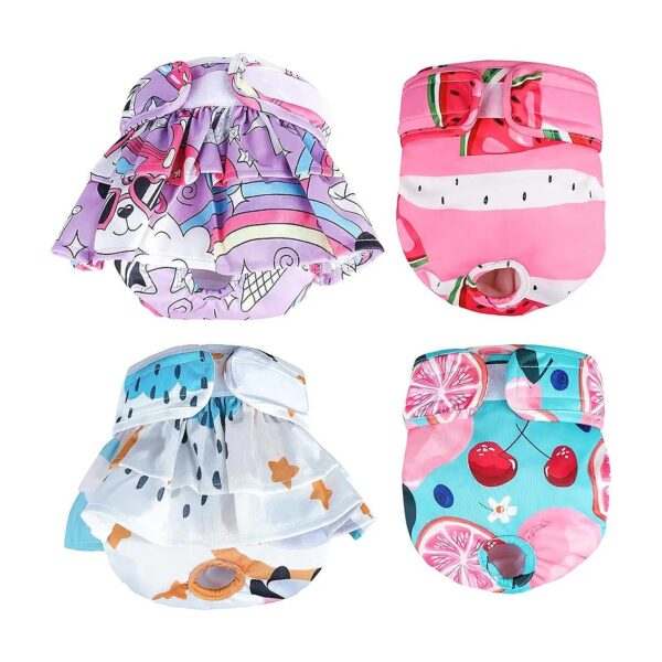 Waterproof Female Dog Diapers for Small Breeds - Adjustable Snaps and Easy to Put On