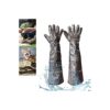 Waterproof Gloves for Animal Handling and Grooming with Reinforced Leather for Protection