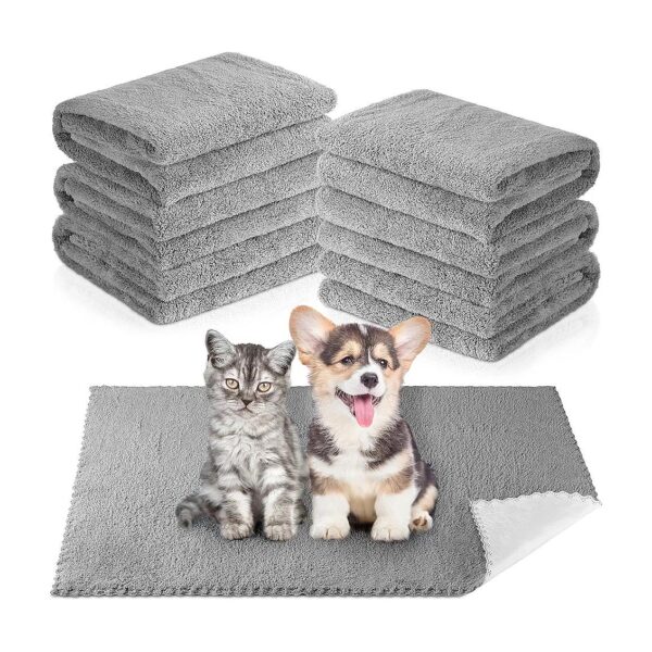 Waterproof Gray Fleece Small Dog Training Pads Reusable Puppy Bed Pads