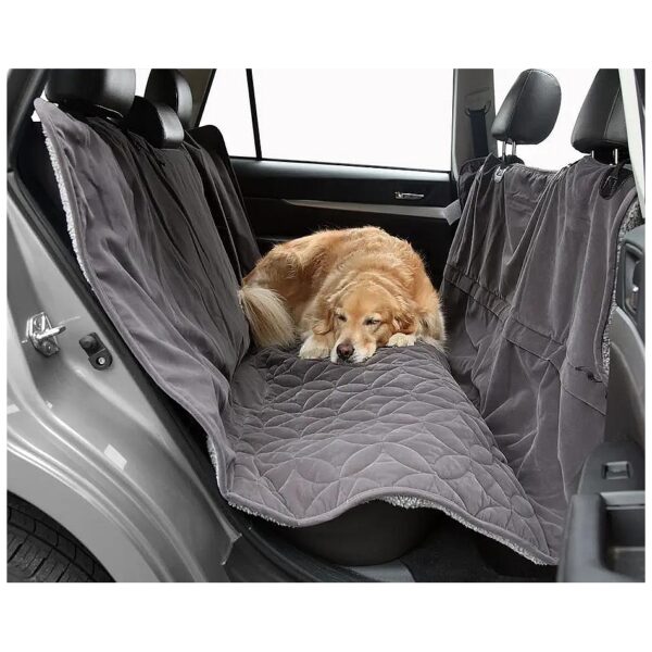 Waterproof Grey Microfiber Pet Hammock Seat Cover for Large Vehicles