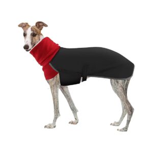 Waterproof Greyhound Coat with Harness Hole and Reflective Stripes for Large Breeds