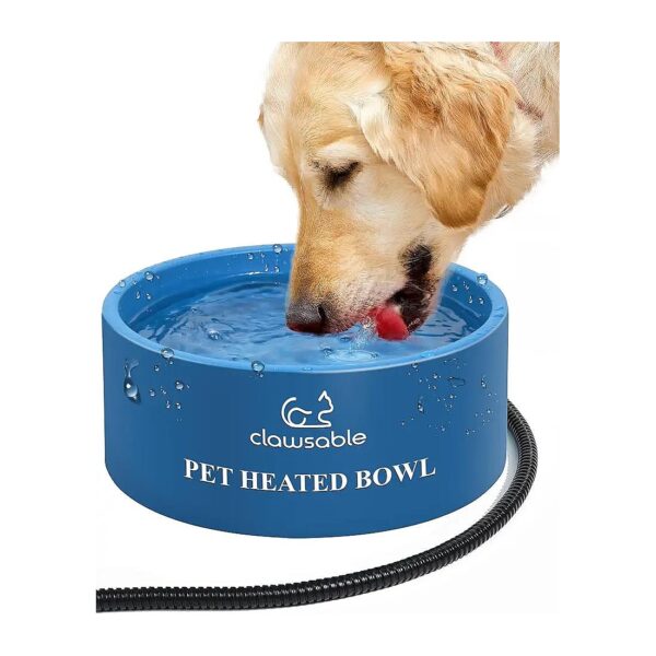 Waterproof Heated Pet Water Bowl 108 Ounce for Outdoor Dog Cat Chicken