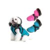 Waterproof Hooded Dog Coat Harness for Small Dogs XL Blue Polyester Blend Protection