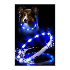 Waterproof LED Dog Collar for Night Walking Safety Training and Behavior Aids