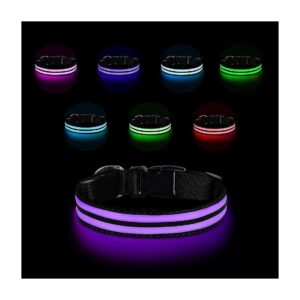 Waterproof LED Dog Collar with 14 Flash Modes for Safe Nighttime Walking