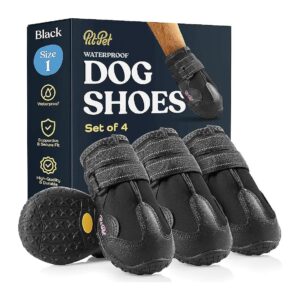 Waterproof Leather Dog Shoes for Paw Protection and Stability