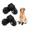 Waterproof Medium to Large Dog Boots with Reflective Straps for Stability and Traction