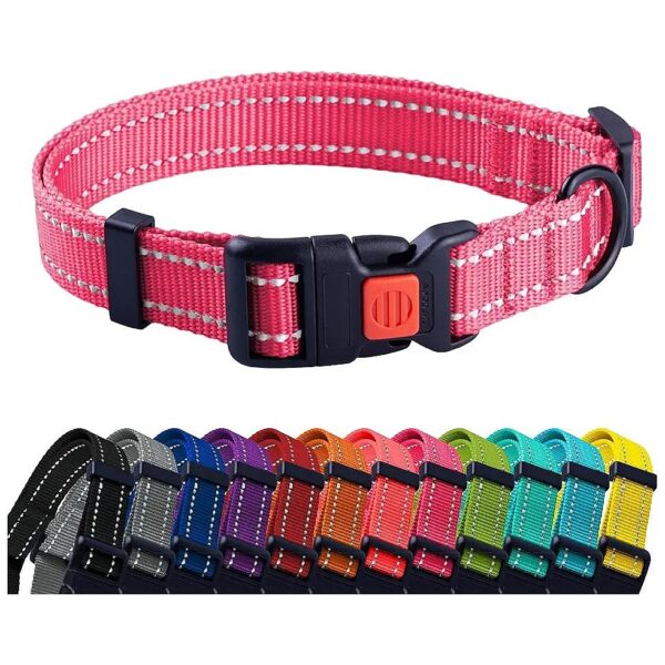 Waterproof Nylon Reflective Dog Collar for Small to Large Dogs Perfect for Swimming