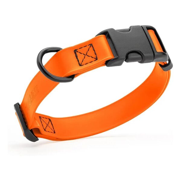 Waterproof Orange Dog Collar with Quick Release Buckle for Small Medium or Large Dogs