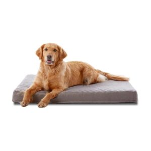 Waterproof Orthopedic Dog Bed for Large Dogs with Removable Cover Grey 35 Inch