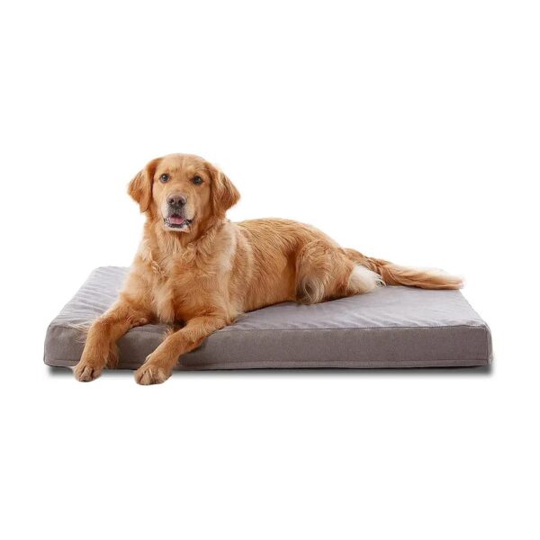 Waterproof Orthopedic Dog Bed for Large Dogs with Removable Cover Grey 35 Inch