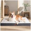 Waterproof Orthopedic Dog Bed with Removable Washable Cover for Large Dogs and Cats